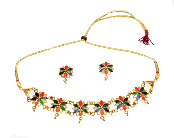 Assamese_Traditional_Gold_Plated_Multi_Colour_Golpata_Necklace_Set_For_Women